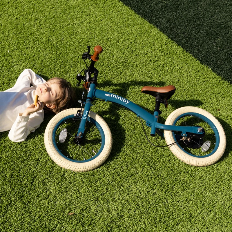 Qplay Miniby Kinderfahrrad 14 Zoll – 3-in-1 – Laufrad – Stahl