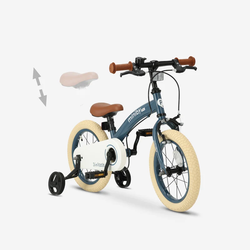 Qplay Miniby Kinderfahrrad 14 Zoll – 3-in-1 – Laufrad – Stahl