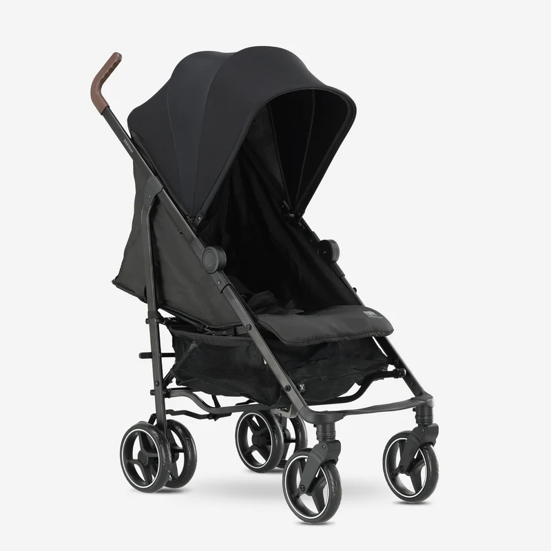 Deryan Buggy – Klappbuggy – 5-Punkt-Gurt – Moskitonetz – Tragetasche – Geeignet für Kinder bis 22 kg – Verstellbare Rückenlehne – Schwarz