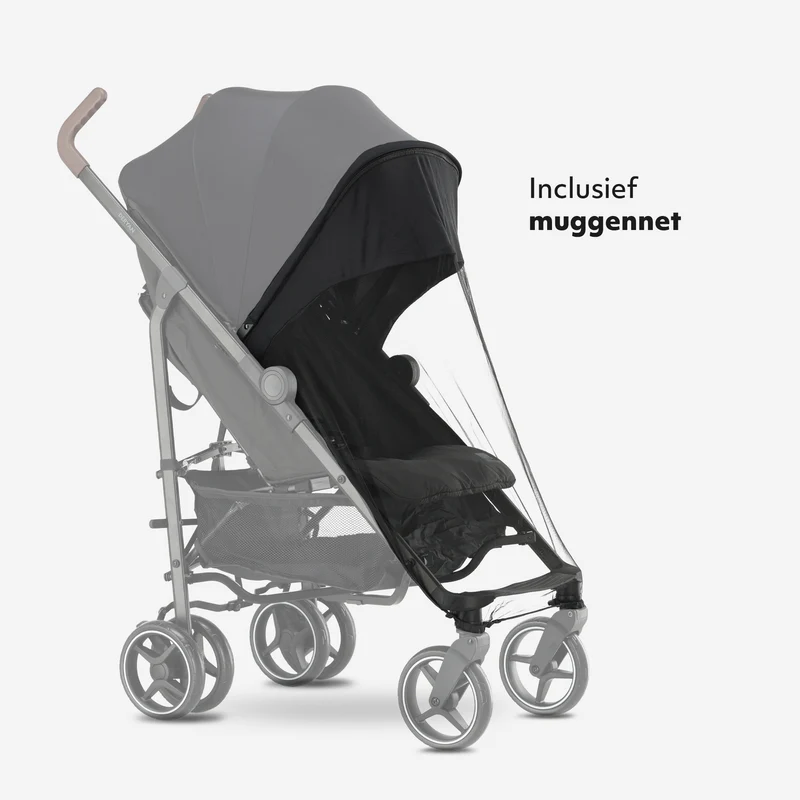 Deryan Buggy – Klappbuggy – 5-Punkt-Gurt – Moskitonetz – Tragetasche – Geeignet für Kinder bis 22 kg – Verstellbare Rückenlehne – Schwarz