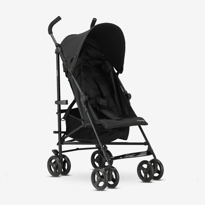 Mooiys Zeke Buggy – Klappbuggy – 5-Punkt-Gurt – Geeignet für Kinder bis 22 kg – Schwarz