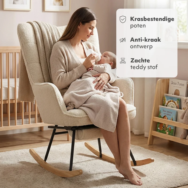 Mooiys Schommelstoel teddy