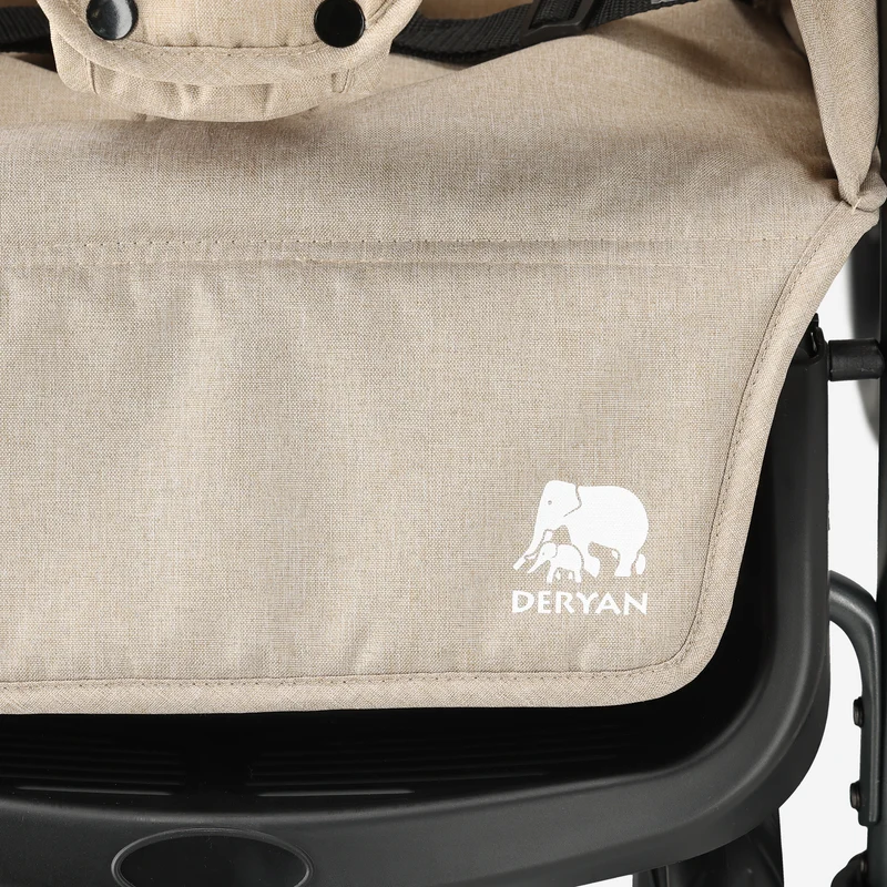 DERYAN Luxe Elena Doppelbuggy - Nougat