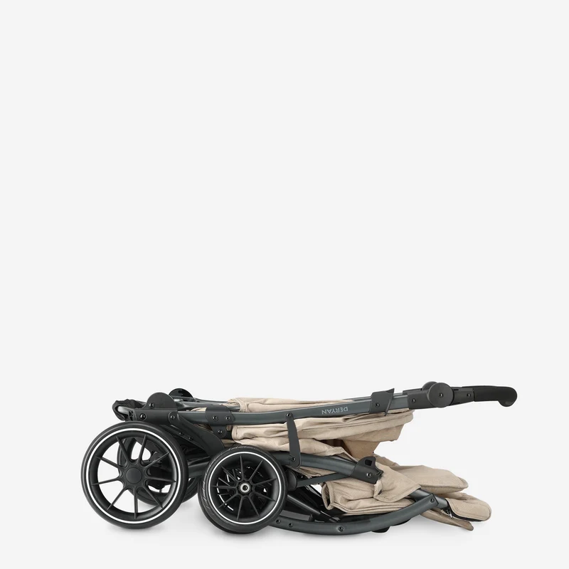 DERYAN Luxe Elena Doppelbuggy - Nougat