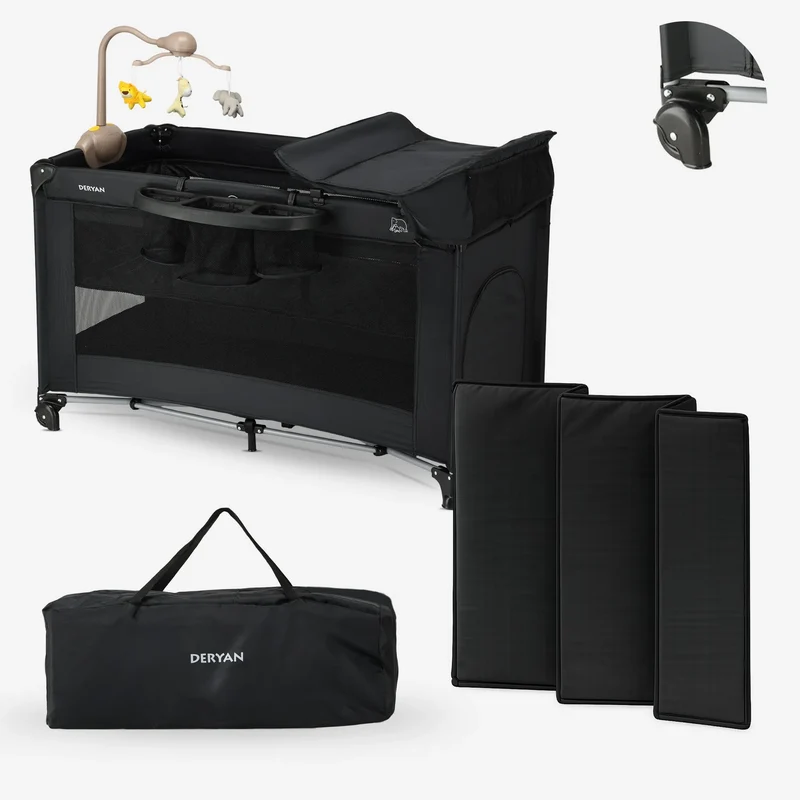 Believer Luxus-Campingbett – inklusive Bodenverhöher – Schwarz