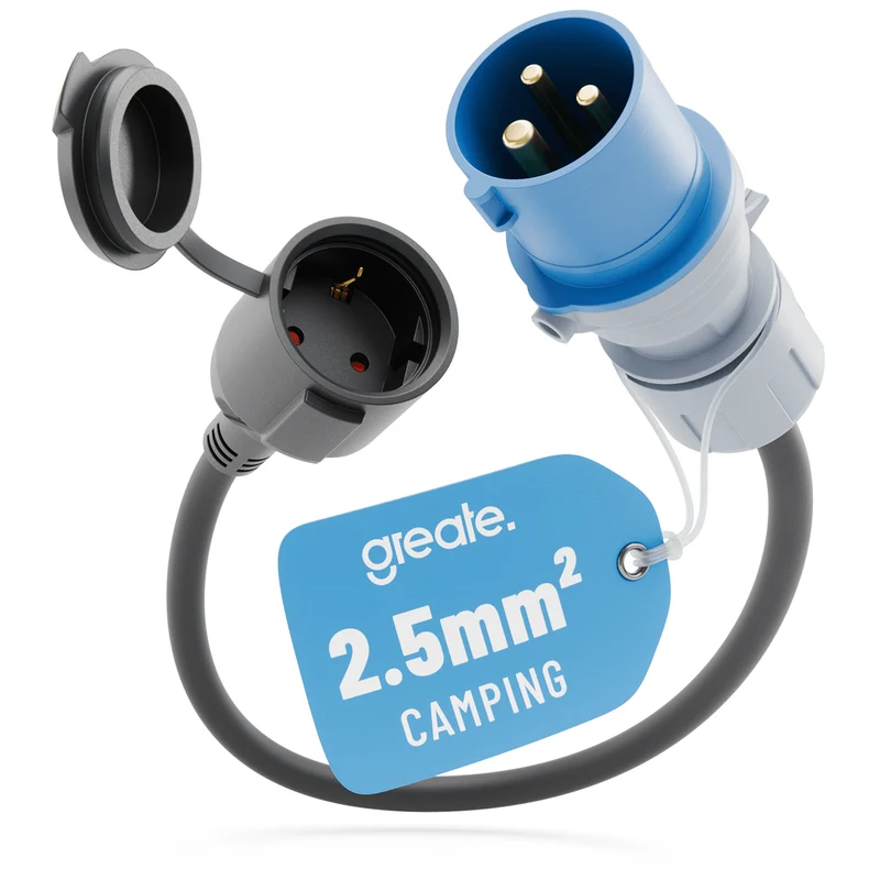 CEE-auf-Schuko-Adapter, 16 A, IP44