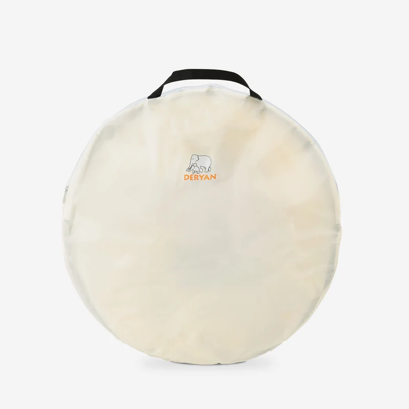 Deryan Luxuriöses Pop Up Strandzelt - Anti-UV 50+ - Creme