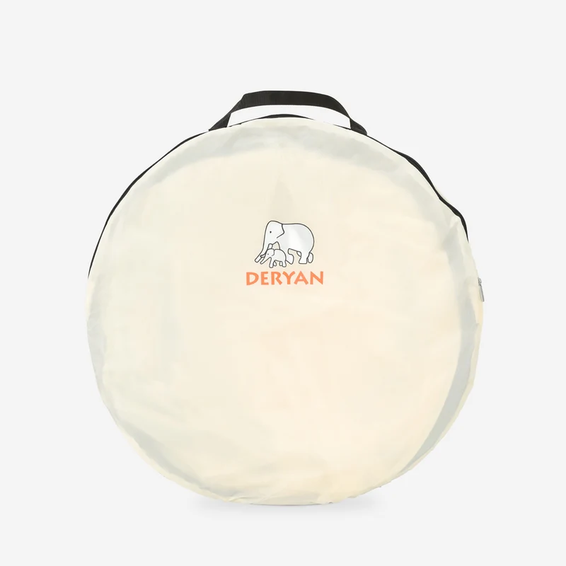 Deryan Luxuriöses Pop Up Strandzelt XXL - Anti-UV 50+ - Creme