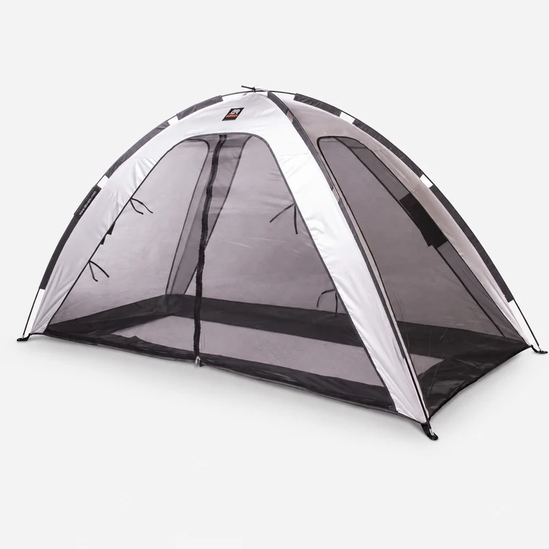 Bett Zelt Moskitonetz Silber - 200x90cm - Höchste Qualität Moskitonetz