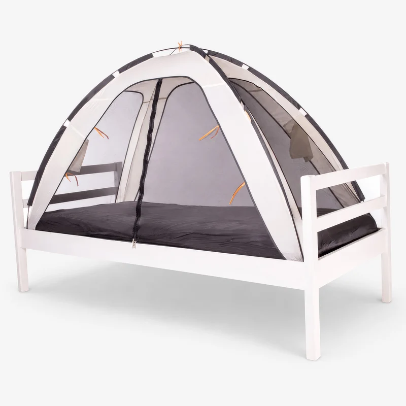 Bettzelt Moskitonetz Creme - 200x90cm - Höchste Qualität Moskitonetz