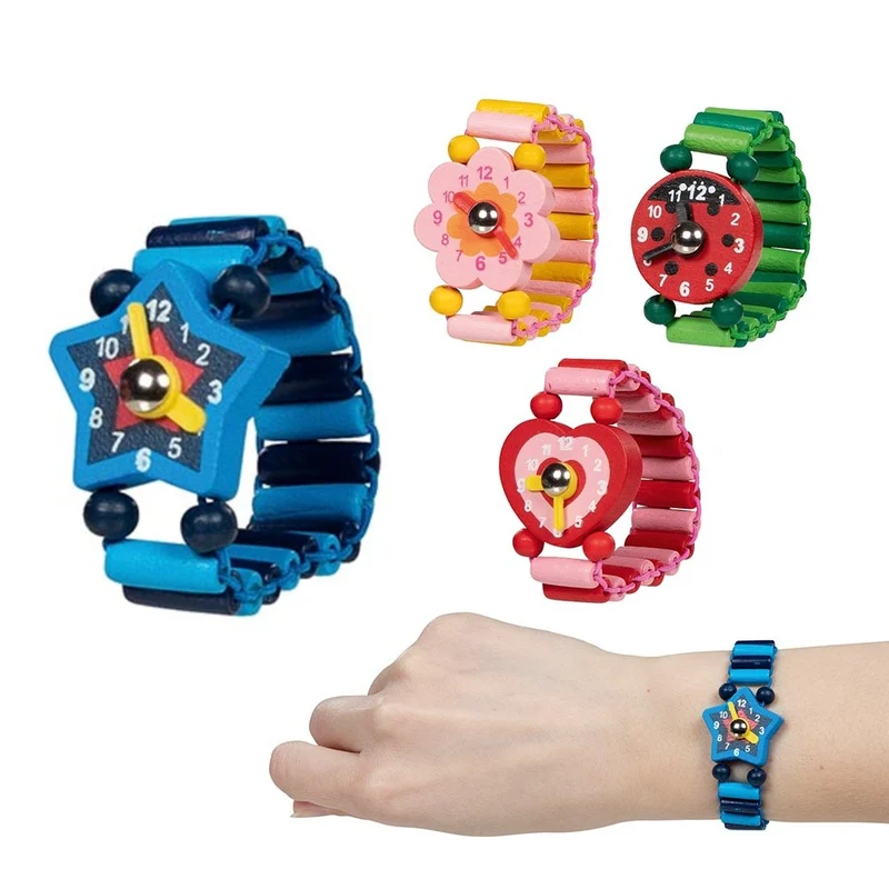 Goki Kinder Lernuhr Armbanduhr aus Holz