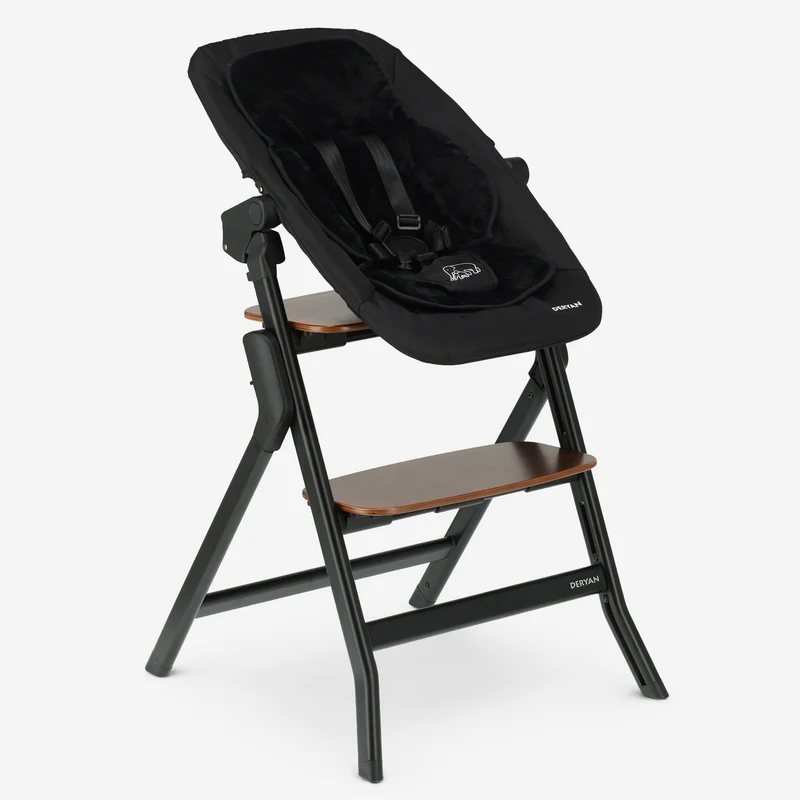 Oak Luxe Kinderstuhl mit Wippe – Schwarz