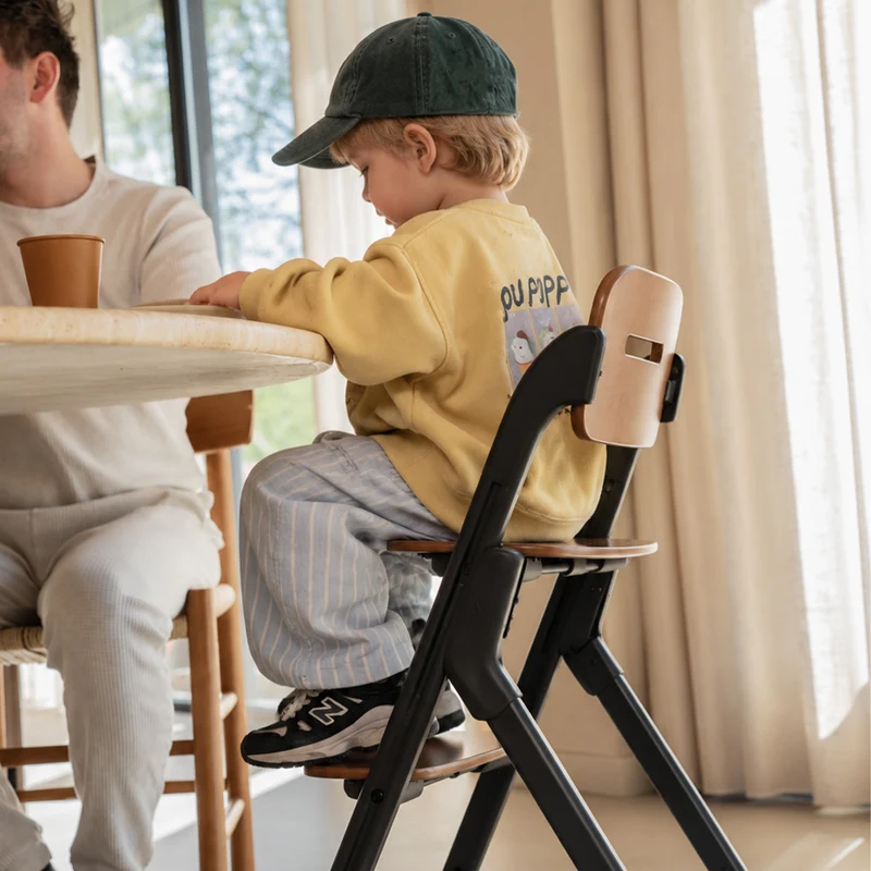 Oak Luxe Kinderstuhl mit Wippe – Schwarz