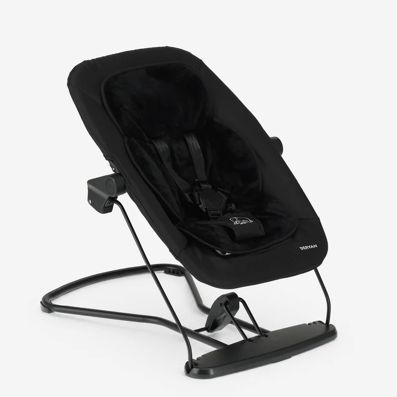 Oak Luxe Kinderstuhl mit Wippe – Schwarz