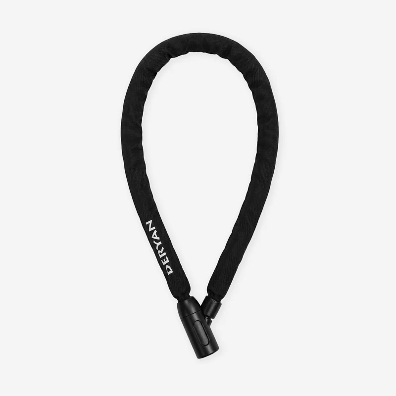 Kettingslot 100 cm – Lichtgewicht Fietsslot 650 gram – Voor Kinderfiets, Stadsfiets en Fatbike – Gehard Staal – Nylon Hoes – Inclusief 2 Sleutels – Zwart