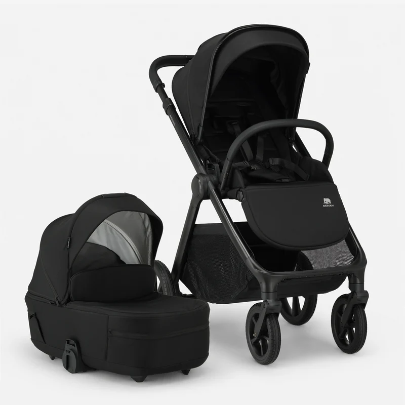 Otis 2-in-1-Kinderwagen Schwarz