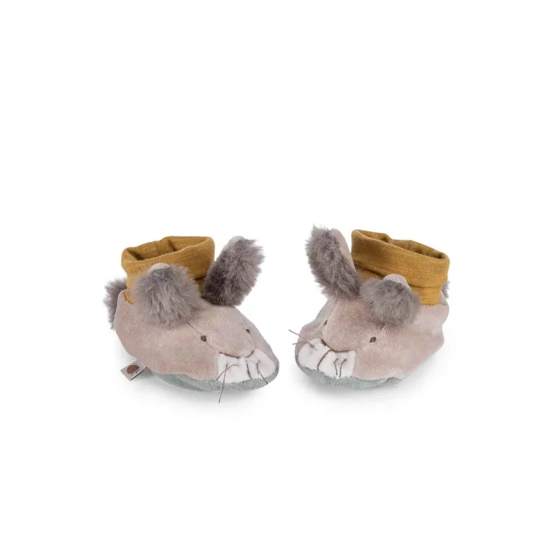 Moulin Roty Babyschuhe Hase Les trois lapins 0-6m
