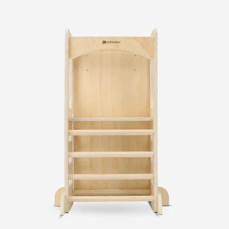 Luxe 4-in-1 Leertoren - Klimtoren met Glijbaan en Krijtbord