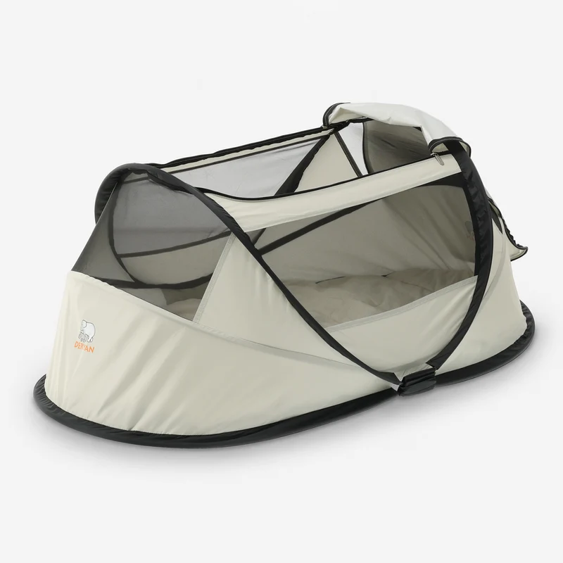 BabyBox Babyzelt Campingbett + Matratze – Elfenbein