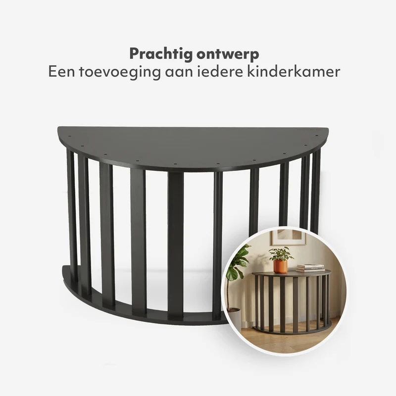Deryan Multifunctionele Klimboog - 5 in 1 model - Speelboog - Klimrek - Speeltoestel - Inclusief Kussen - Tekentafel - zwart