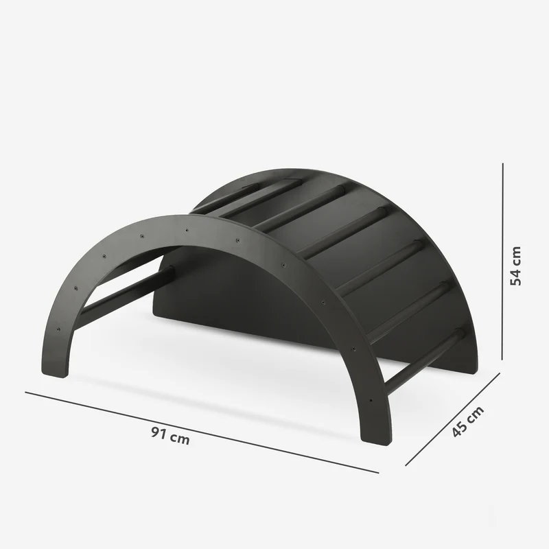 Deryan Multifunctionele Klimboog - 5 in 1 model - Speelboog - Klimrek - Speeltoestel - Inclusief Kussen - Tekentafel - zwart
