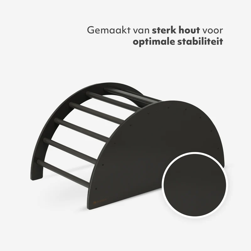 Deryan Multifunctionele Klimboog - 5 in 1 model - Speelboog - Klimrek - Speeltoestel - Inclusief Kussen - Tekentafel - zwart