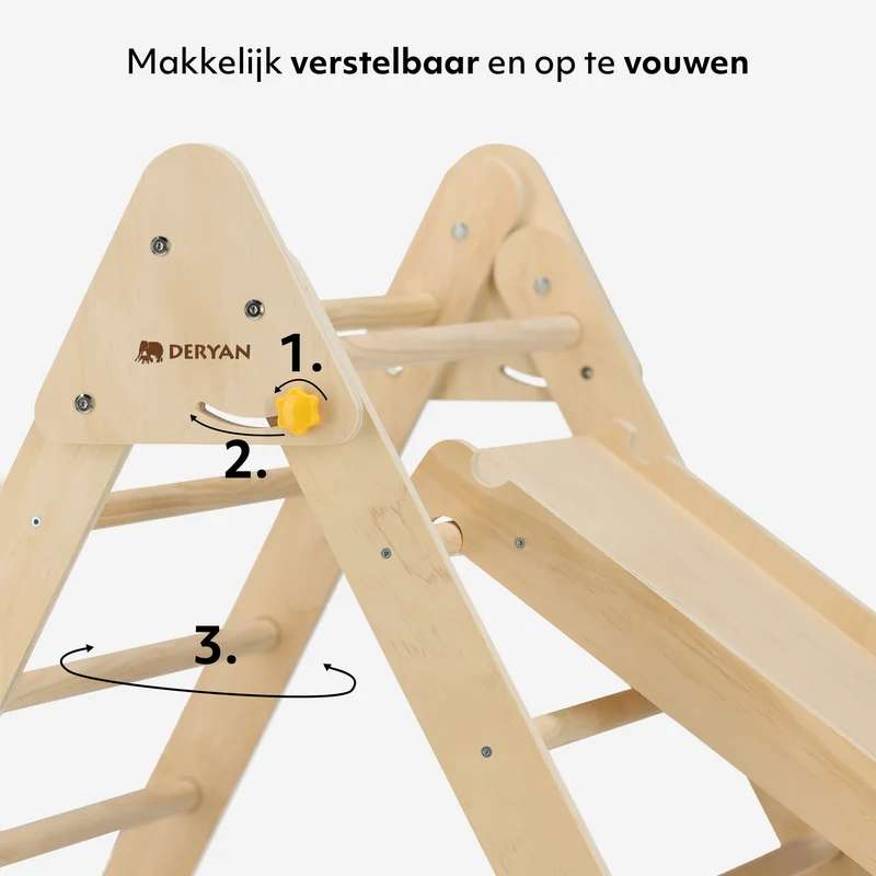 Deryan Opvouwbare Klimrek Driehoek met Helling met Glijbaan