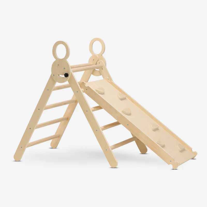 Deryan Faltbares Dreieck mit Kletterbogen und Rampe mit Klettergerüst/Rutsche