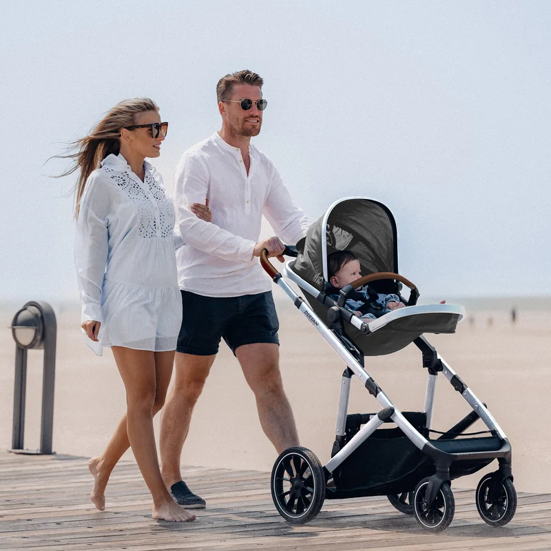 Deryan Evy V2 Kinderwagen 2in1 - Duo Kinderwagen Grau