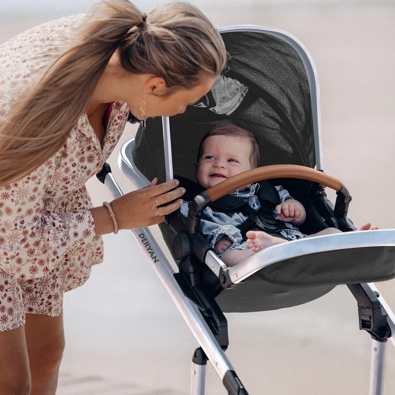 Deryan Evy V2 Kinderwagen 2in1 - Duo Kinderwagen Grau