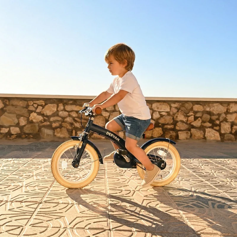 Luxus Kinderfahrrad 12 Zoll - 3 in 1 - Balance Fahrrad Blau