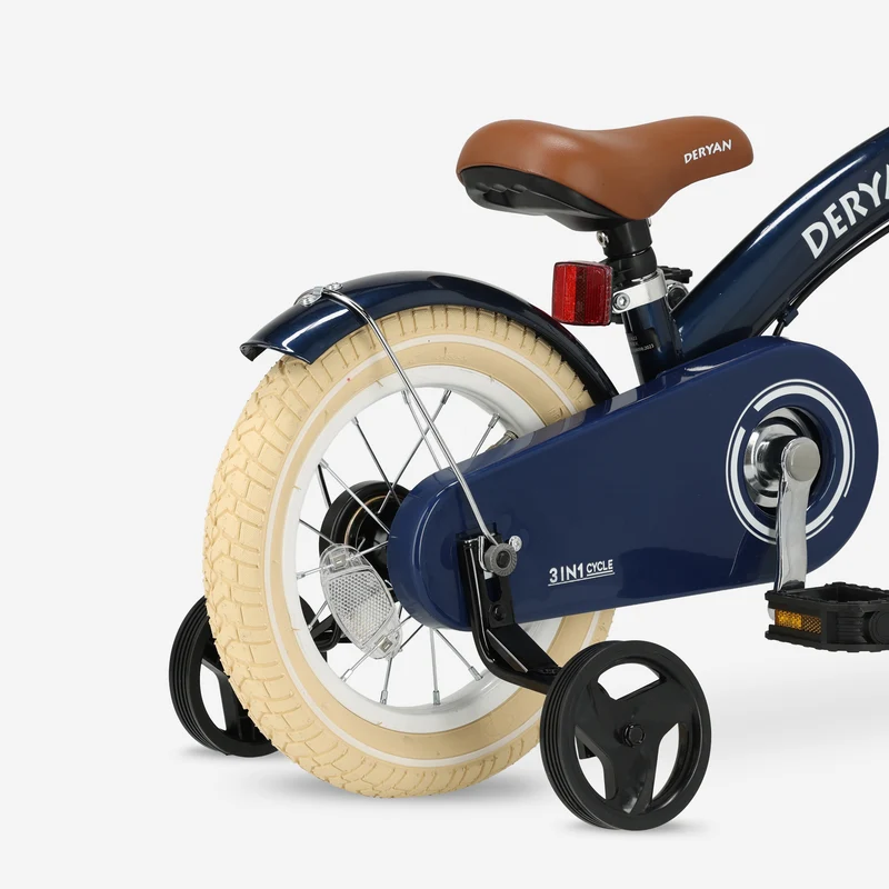 Luxus Kinderfahrrad 12 Zoll - 3 in 1 - Balance Fahrrad Blau