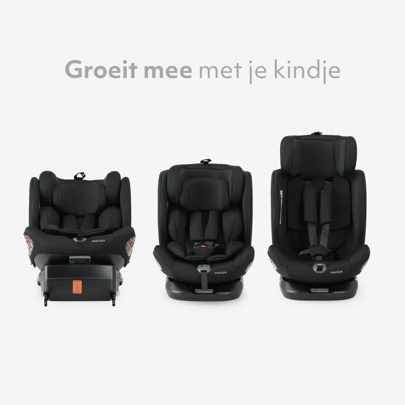 Kaya Luxe Autostoel I-Size - 360° Draaibaar - Isofix - Zwart