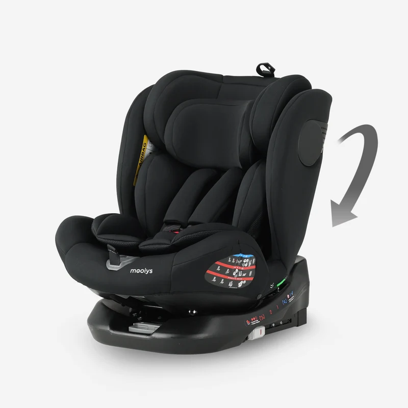 Kaya Luxe Autostoel I-Size - 360° Draaibaar - Isofix - Zwart