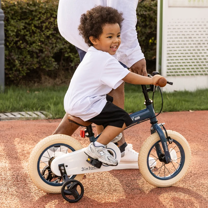 Qplay Miniby Kinderfahrrad 12 Zoll – 3-in-1 – Laufrad – Stahl