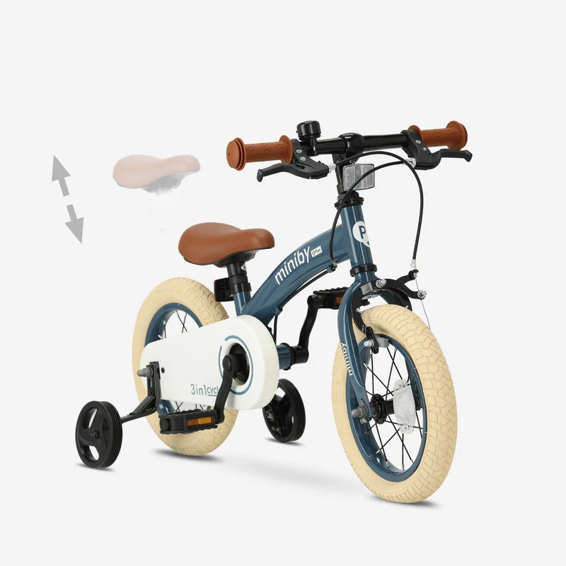 Qplay Miniby Kinderfahrrad 12 Zoll – 3-in-1 – Laufrad – Stahl