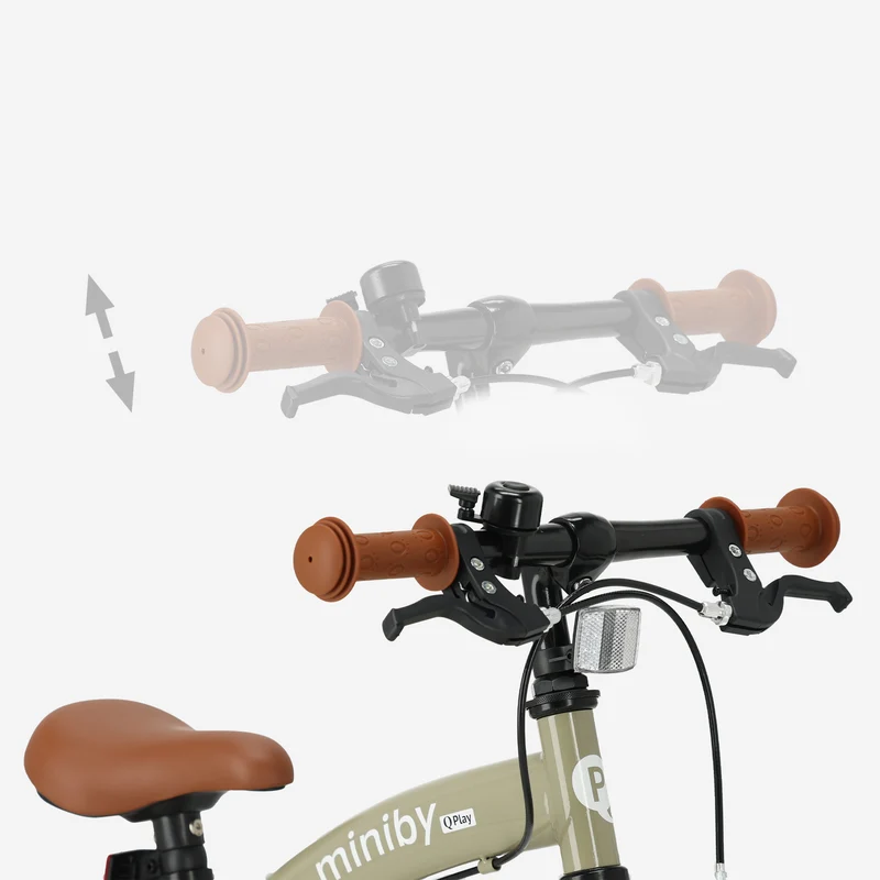 Qplay Miniby Kinderfahrrad 12 Zoll – 3-in-1 – Laufrad – Olive