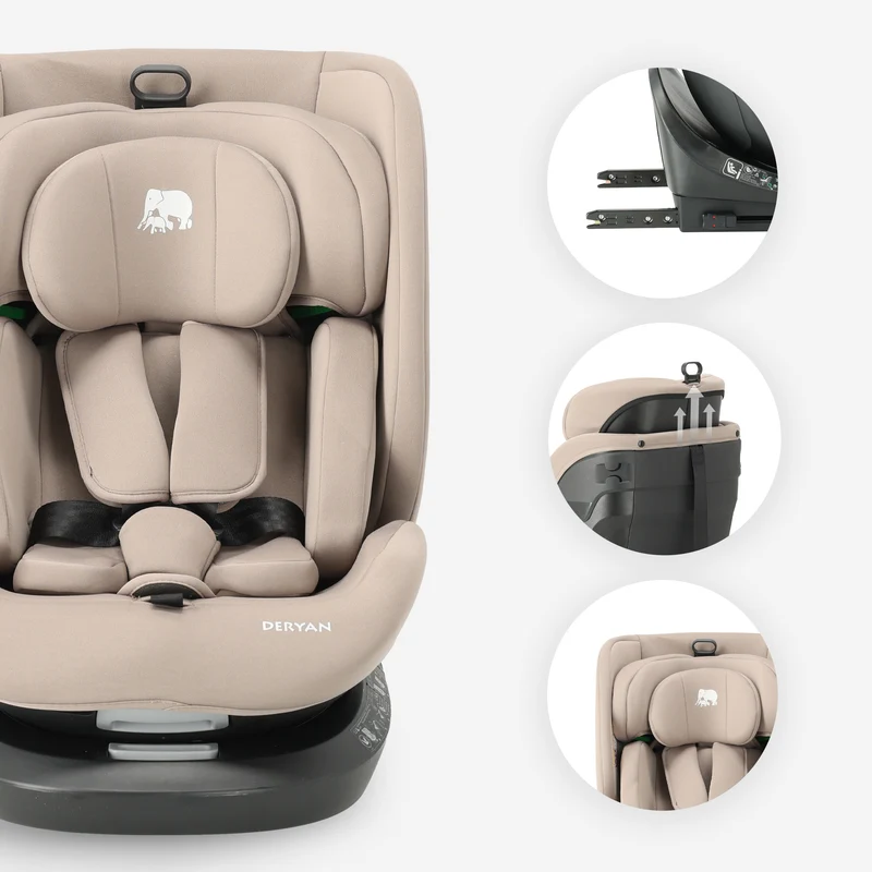 Cassie Luxe I-size Autostoel - Groep 0-1-2-3 - Isofix - Draaibaar 360° - Truffle Nougat