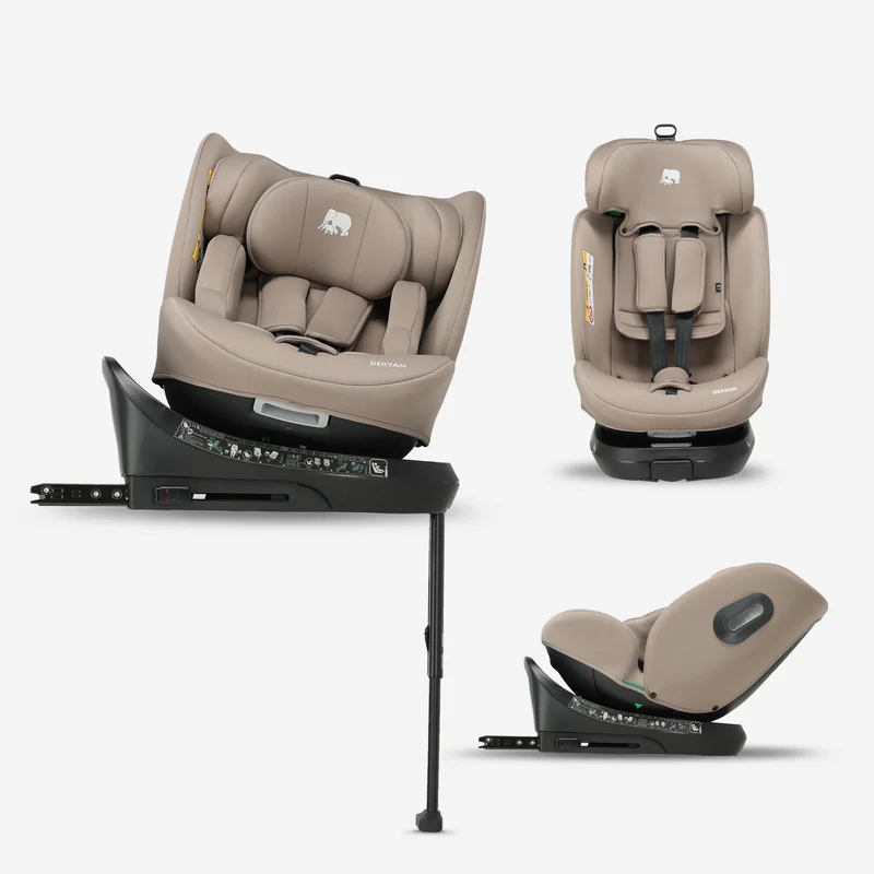 Carly Luxe i-Size Autostoel - 0-36kg - Isofix + steunpoot - 360 draaibaar - Truffle Nougat