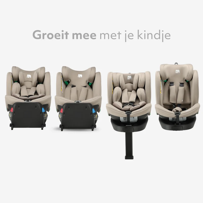 Chase Luxe i-Size Autostoel - 0-36kg - Isofix steunpoot - 360 draaibaar - Truffle Nougat
