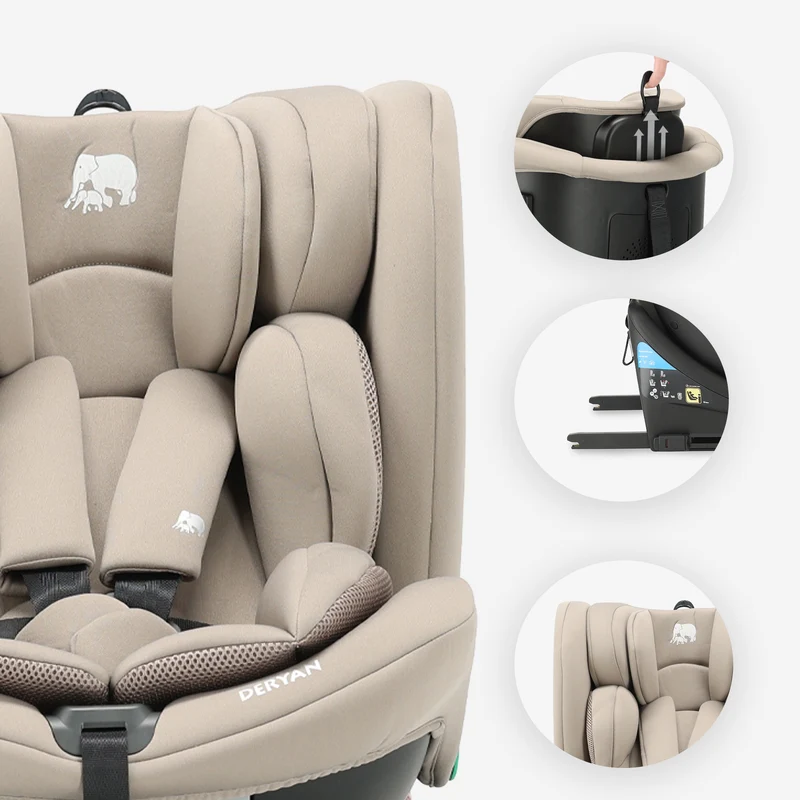 Colin Luxe I-size Autostoel - Groep 0-1-2-3 - Isofix - Draaibaar 360° - Truffle Nougat