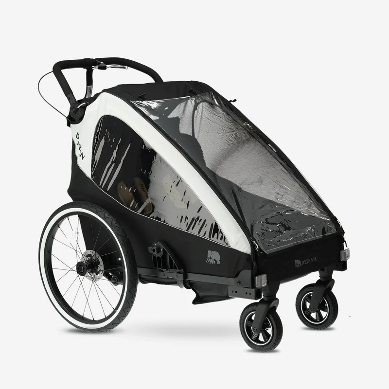 Luxe Fietskar V2 - Wandelwagen - Hardloopkinderwagen Cream