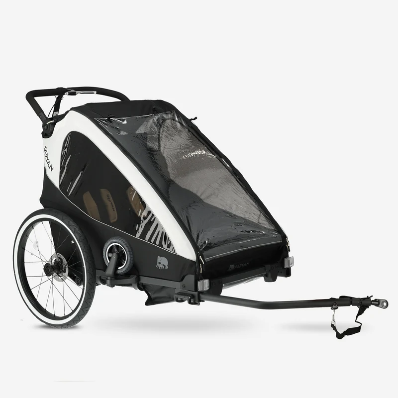 Luxe Fietskar V2 - Wandelwagen - Hardloopkinderwagen Cream