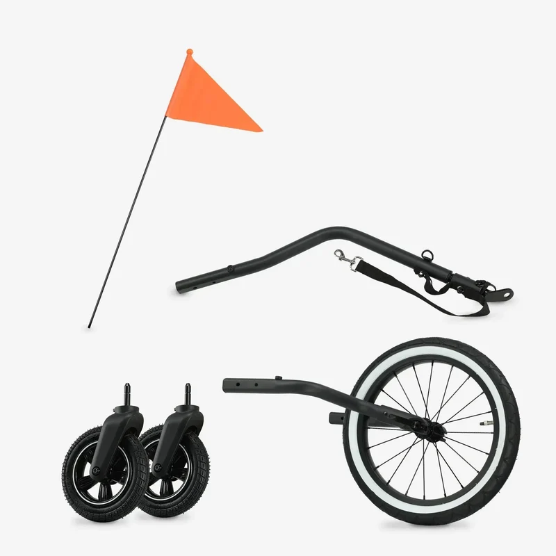 Luxe Fietskar V2 - Wandelwagen - Hardloopkinderwagen Cream
