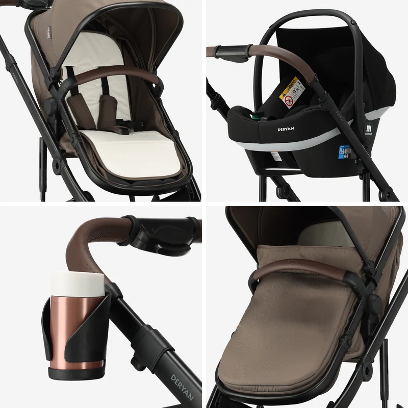 Noa 3-in-1-Kinderwagen Hazel Brown