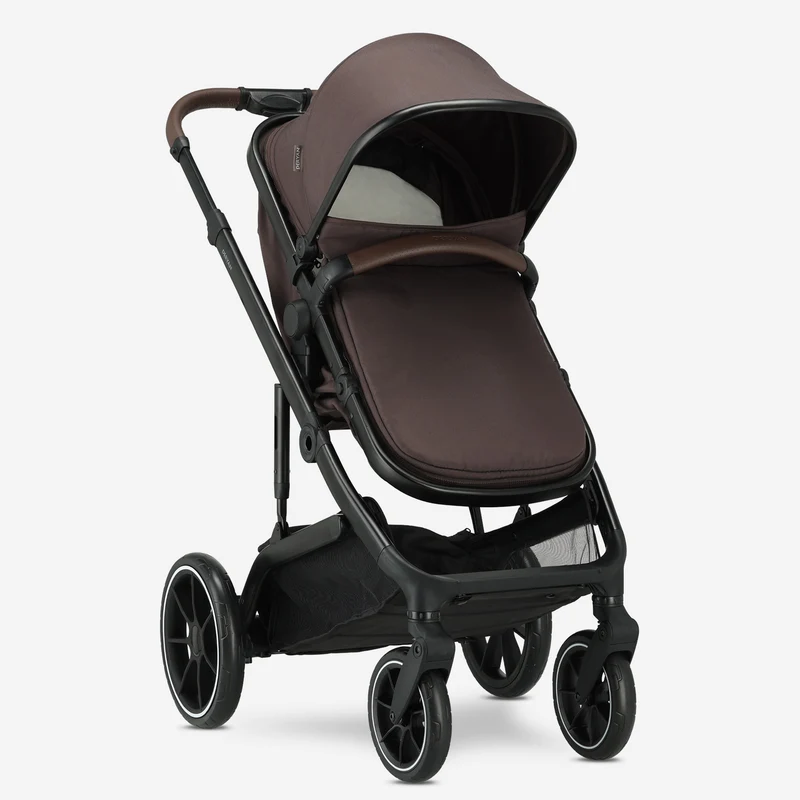 Noa 3-in-1-Kinderwagen in Schokoladenbraun