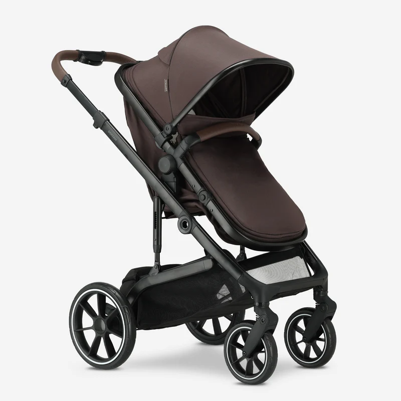Noa 3-in-1-Kinderwagen in Schokoladenbraun