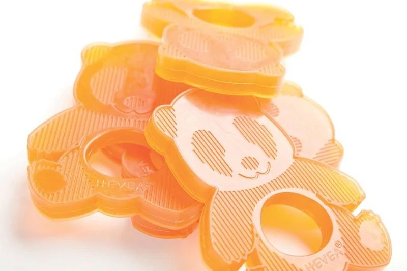 Hevea Zahnungshilfe Teether Ring Panda aus Naturkautschuk