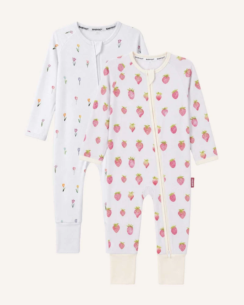 BABYGO® Schlafanzug mit Reißverschluss | 2er-Pack