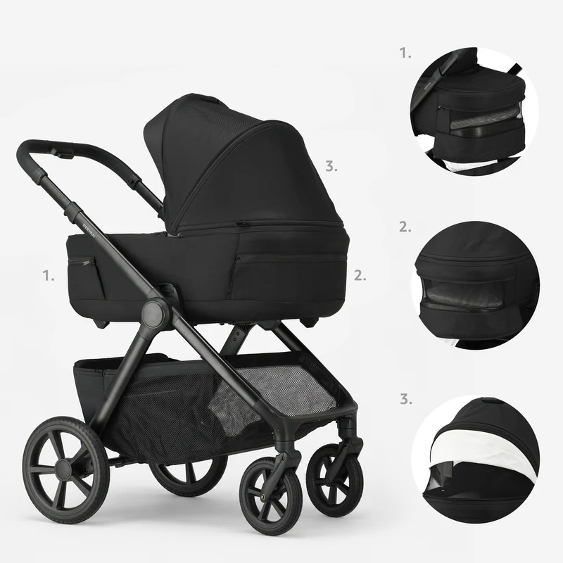 Otis 2-in-1 Kinderwagen Zwart